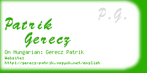 patrik gerecz business card